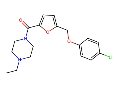 [5-[(4-Chlorophenoxy)methyl]furan-2-yl]-(4-ethylpiperazin-1-yl)methanone structure