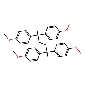 1-Methoxy-4-[1,4,4-tris(4-methoxyphenyl)-1-methylpentyl]benzene structure