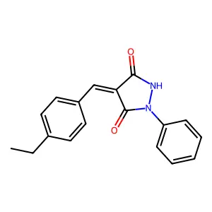 (4E)-4-(4-ethylbenzylidene)-1-phenylpyrazolidine-3,5-dione structure