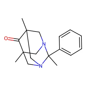 2,5,7-Trimethyl-2-phenyl-1,3-diazatricyclo[3.3.1.1~3,7~]decan-6-one structure