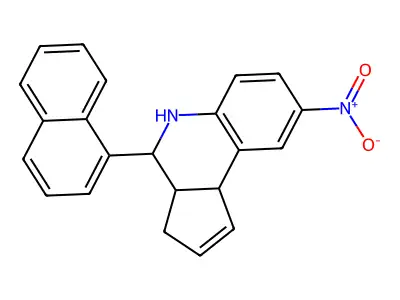 4-Naphthalen-1-yl-8-nitro-3a,4,5,9b-tetrahydro-3H-cyclopenta[c]quinoline structure