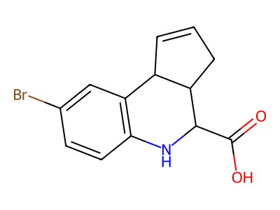 8-Bromo-3a,4,5,9b-tetrahydro-3H-cyclopenta[c]quinoline-4-carboxylic acid structure