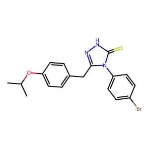 4-(4-bromophenyl)-5-(4-isopropoxybenzyl)-4H-1,2,4-triazole-3-thiol structure
