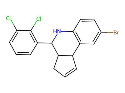 8-Bromo-4-(2,3-dichlorophenyl)-3a,4,5,9b-tetrahydro-3H-cyclopenta[c]quinoline structure