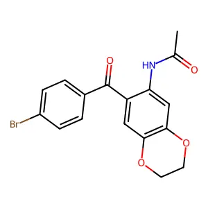 N-(7-(4-Bromobenzoyl)-2,3-dihydrobenzo[b][1,4]dioxin-6-yl)acetamide structure
