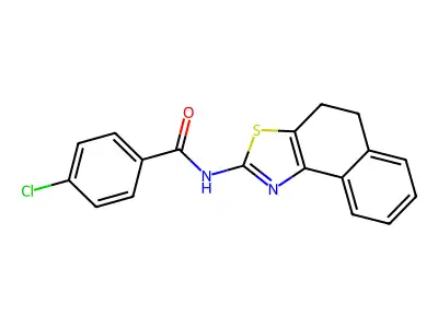 4-chloro-N-(4,5-dihydronaphtho[1,2-d]thiazol-2-yl)benzamide structure
