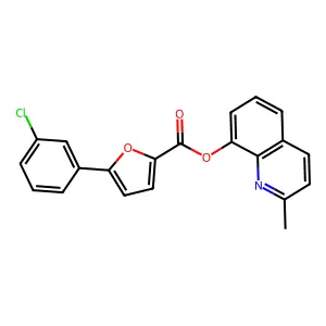 2-Methyl-8-quinolinyl 5-(3-chlorophenyl)-2-furoate structure