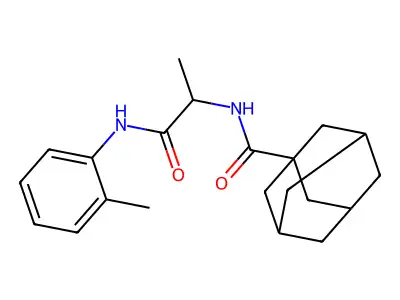 N-[1-(2-methylanilino)-1-oxopropan-2-yl]adamantane-1-carboxamide structure