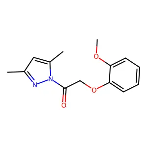 1-(3,5-dimethyl-1H-pyrazol-1-yl)-2-(2-methoxyphenoxy)ethanone structure
