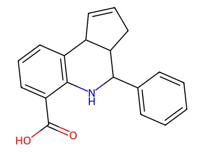 4-Phenyl-3a,4,5,9b-tetrahydro-3H-cyclopenta[c]quinoline-6-carboxylic acid structure