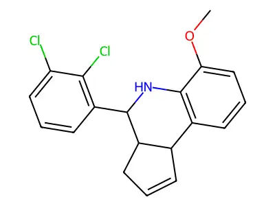 4-(2,3-dichlorophenyl)-6-methoxy-3a,4,5,9b-tetrahydro-3H-cyclopenta[c]quinoline structure
