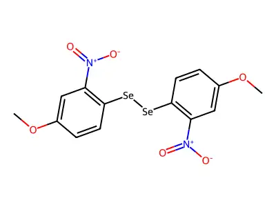 Bis(4-methoxy-2-nitrophenyl)diselenide structure