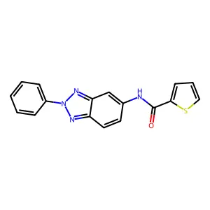 N-(2-phenyl-2H-benzotriazol-5-yl)thiophene-2-carboxamide structure