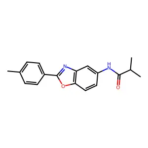 2-methyl-N-[2-(4-methylphenyl)-1,3-benzoxazol-5-yl]propanamide structure
