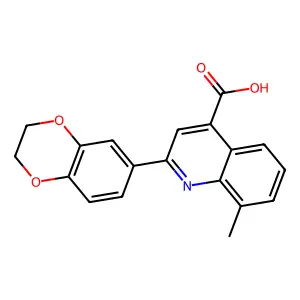 2-(2,3-Dihydro-1,4-benzodioxin-6-yl)-8-methylquinoline-4-carboxylic acid structure