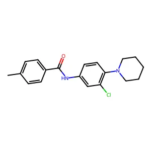 N-(3-chloro-4-piperidin-1-ylphenyl)-4-methylbenzamide structure