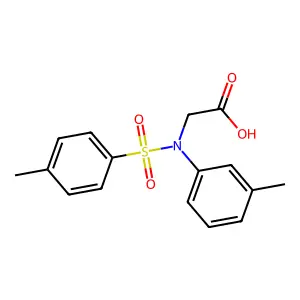 N-(3-methylphenyl)-N-[(4-methylphenyl)sulfonyl]glycine structure
