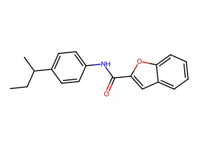 N-(4-butan-2-ylphenyl)-1-benzofuran-2-carboxamide structure