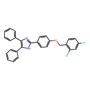 2-{4-[(2-chloro-4-fluorobenzyl)oxy]phenyl}-4,5-diphenyl-1H-imidazole structure