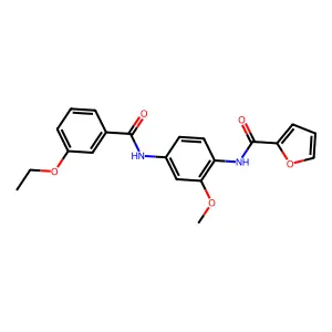 N-{4-[(3-ethoxybenzoyl)amino]-2-methoxyphenyl}-2-furamide structure