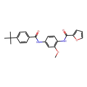 N-[4-[(4-tert-butylbenzoyl)amino]-2-methoxyphenyl]furan-2-carboxamide structure
