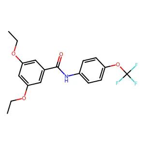 3,5-diethoxy-N-[4-(trifluoromethoxy)phenyl]benzamide structure