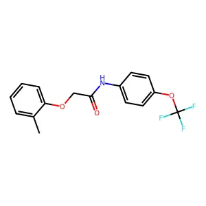 2-(2-methylphenoxy)-N-[4-(trifluoromethoxy)phenyl]acetamide structure