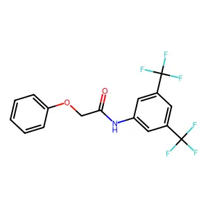 N-[3,5-bis(trifluoromethyl)phenyl]-2-phenoxyacetamide structure