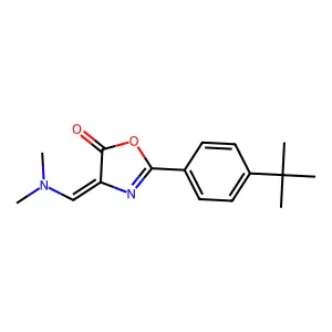 (4Z)-2-(4-tert-butylphenyl)-4-(dimethylaminomethylidene)-1,3-oxazol-5-one structure