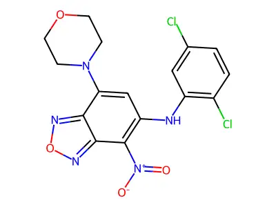 5-(2,5-Dichloroanilino)-4-nitro-7-(4-morpholinyl)-2,1,3-benzoxadiazole structure