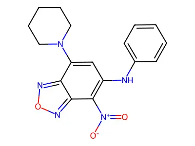 5-Anilino-4-nitro-7-(1-piperidinyl)-2,1,3-benzoxadiazole structure