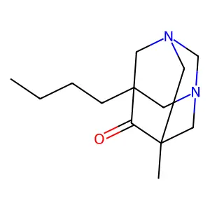 5-Butyl-7-methyl-1,3-diazatricyclo[3.3.1.1~3,7~]decan-6-one structure