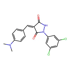 1-(3,5-Dichlorophenyl)-4-[4-(dimethylamino)benzylidene]-3,5-pyrazolidinedione structure