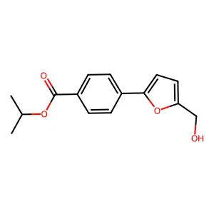 Propan-2-yl 4-[5-(hydroxymethyl)furan-2-yl]benzoate structure