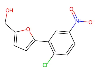 (5-(2-Chloro-5-nitrophenyl)furan-2-yl)methanol structure