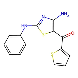 [4-Amino-2-(phenylamino)-5-thiazolyl]-2-thienylmethanone structure