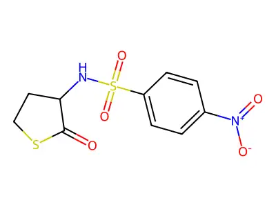 4-nitro-N-(2-oxothiolan-3-yl)benzenesulfonamide structure