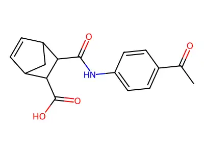 3-[(4-Acetylphenyl)carbamoyl]bicyclo[2.2.1]hept-5-ene-2-carboxylic acid structure