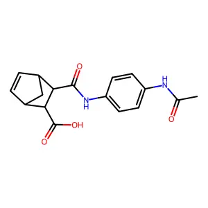 3-[(4-Acetamidophenyl)carbamoyl]bicyclo[2.2.1]hept-5-ene-2-carboxylic acid structure