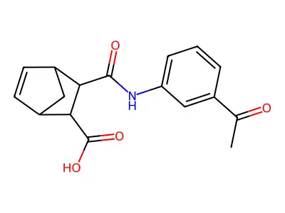 3-[(3-Acetylphenyl)carbamoyl]bicyclo[2.2.1]hept-5-ene-2-carboxylic acid structure