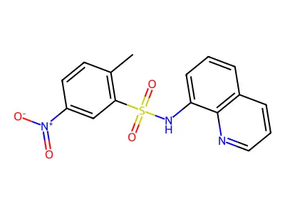 2-methyl-5-nitro-N-quinolin-8-ylbenzenesulfonamide structure