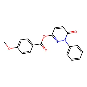 6-Oxo-1-phenyl-1,6-dihydro-3-pyridazinyl 4-methoxybenzenecarboxylate structure