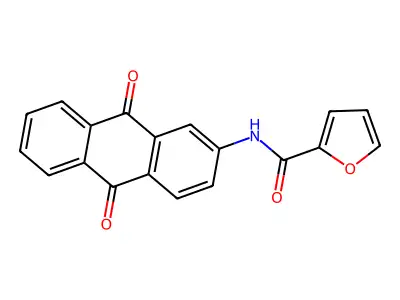 N-(9,10-dioxo-9,10-dihydroanthracen-2-yl)furan-2-carboxamide structure