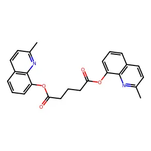 Bis(2-methyl-8-quinolinyl) pentanedioate structure