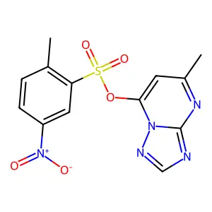 5-Methyl[1,2,4]triazolo[1,5-a]pyrimidin-7-yl 5-nitro-2-methylbenzenesulfonate structure