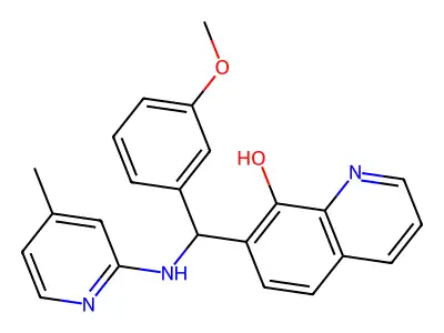 7-[(3-Methoxyphenyl)-[(4-methylpyridin-2-yl)amino]methyl]quinolin-8-ol structure