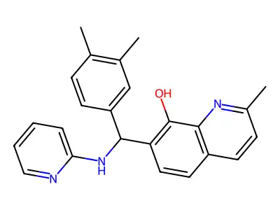 7-[(3,4-Dimethylphenyl)-(pyridin-2-ylamino)methyl]-2-methylquinolin-8-ol structure