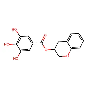 3,4-dihydro-2H-chromen-3-yl 3,4,5-trihydroxybenzoate structure