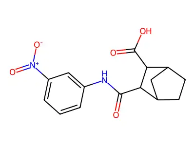 3-[(3-Nitrophenyl)carbamoyl]bicyclo[2.2.1]heptane-2-carboxylic acid structure