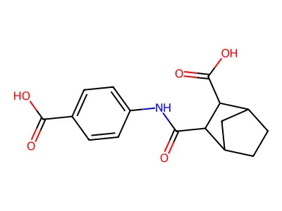 3-[(4-Carboxyphenyl)carbamoyl]bicyclo[2.2.1]heptane-2-carboxylic acid structure